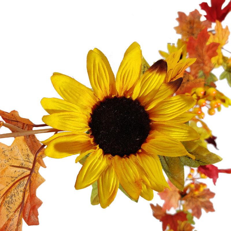 Halloween simulation sunflower maple leaf vine